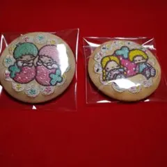 サンリオキャラクターズ 刺繍缶バッジ 2種セット