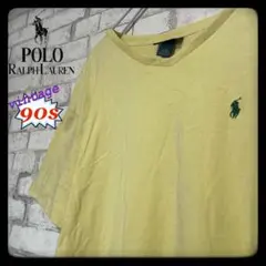 大特価！【90s】ポロバイラルフローレン Tシャツ Vネック シングルステッチ