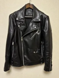 ZARA フェイクレザー　ライダースジャケット　Lサイズ