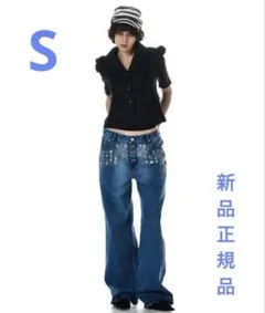 BEEDEN METAL EYELET SEMI LOOSE DENIM S