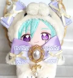 いつぬい リボンスタイ ぬい服 10cmぬい パープルセット