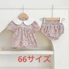 ふんわり花柄ベビーワンピース＆ブルマセット