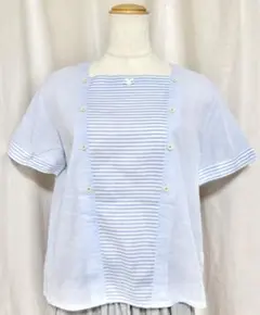 クレージュ / ヴィンテージ 90s ロゴマーク 半袖ブラウスシャツのサムネイル