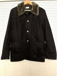 【y2k】Levi's ブラックファー付きジャケット M