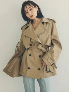 Multi collarショートトレンチコート シールームリン - メルカリ
