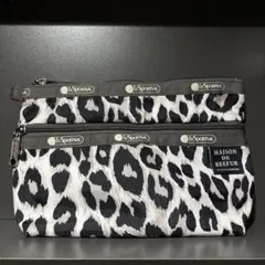 LeSportsac MAISON DE REEFUR ヒョウ柄ポーチ