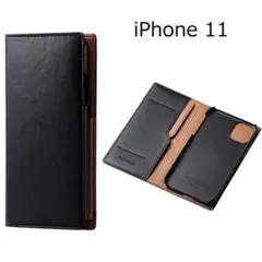 iPhone 11 おしゃれ 高品質 人気 手帳型 ケース ネロ 1個