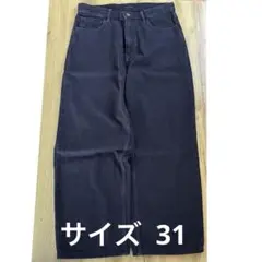 UNIQLO ワイドストレートジーンズ ダークグレー 31