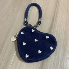 【美品】フェイラー　ラブラリーハート　ハート型ポーチ　ネイビー　完売品