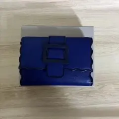 チャールズアンドキース　ウェーバリースカラップトリムウォレット　コバルト