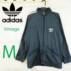 アディダス 80'sヴィンテージ＜フルジップ ナイロンジャケット＞M0865m