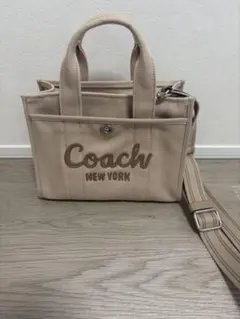 コーチ COACH 26cmカーゴ トート 刺繡 ロゴ 2WAY - メルカリ