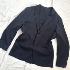 美品☆ユニクロ/感動ジャケット/Lサイズ/メンズ/テーラードジャケット/ネイビー