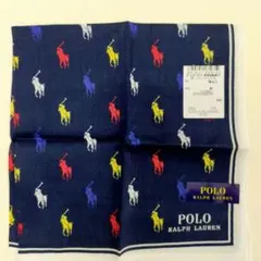 POLO RALPH LAUREN ハンカチ ネイビー 総柄　35cm四方のサムネイル
