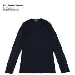 5351 Pour Les Hommes ボーダー デザイン ロング カットソーのサムネイル