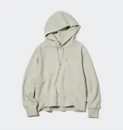 タグ付き UNIQLOスウェットプルパーカ（長袖） ライトグレー XL