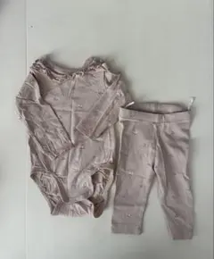 H&M ベビー服 ロンパース セットアップ 花柄 60cm 70cm