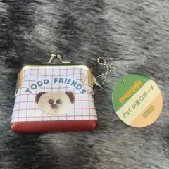 mojojojo PVCがま口ポーチ くま ポーチ 財布 小銭入れ ブラウン