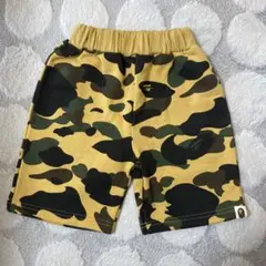 新品未使用 ベイシングエイプ　BAPE kids カモフラ　迷彩柄ハーフパンツ