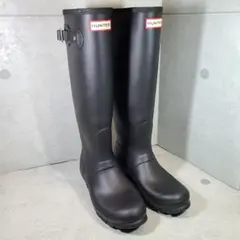 39【HUNTER】ハンター　ロングレインブーツ　ブラック
