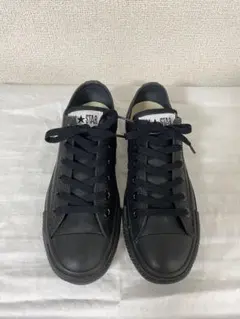 CONVERSE ALL STAR レザー ローカット スニーカー ブラックのサムネイル