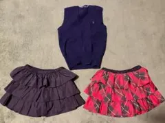 ラルフローレン　スカート2着　ベストまとめ売り　24M　90