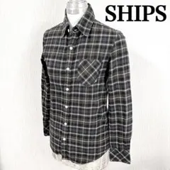 SHIPS シップス チェック ネルシャツ 長袖 S レディース 綿100%のサムネイル