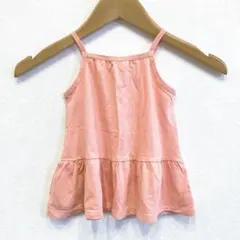 美品　H&M ピンク フリル ワンピース 68 65 70 サーモンピンク