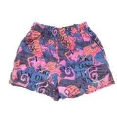 80～90s Reebok Bodywalk ショートパンツ 総柄 ナイロン M