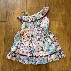 ケイトスペード キッズ デイジーガーデン ワンショルダー ワンピース 90