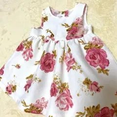 ベビー　ノースリーブ　ワンピース　花柄　女の子　フォーマル
