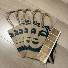 Starbucks 紙袋 5枚セット ゴールドラベル