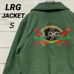 【LRG】エルアールジージャケットブルゾンバックプリントロゴミリタリーカラー