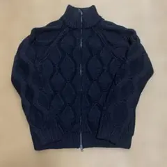 【美品】A/X アルマーニエクスチェンジ ジップアップニット 黒 S