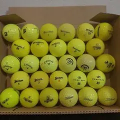 イエローゴルフボールセット（複数ブランド）28球