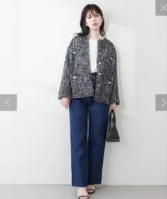 セレモニー　卒入学　オケージョン　オフにも着回せます！　ツィードジャケット