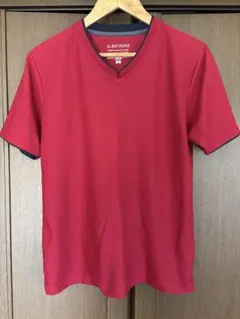 ALBATROSS 赤 Vネック Tシャツ M