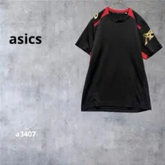 【アシックス】 半袖Tシャツ　トレーニング スポーツ　速乾 運動　黒　Mのサムネイル
