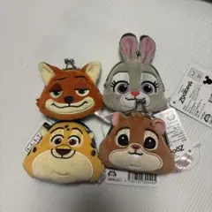 ズートピア フェイスがま口ポーチ 全4種コンプリートセット