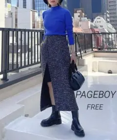 PAGEBOY ページボーイ スリット レイヤード スカート ポケット付き F