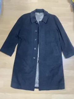 カシミヤ100% 金裏地　チェスターコート チャコールグレー L