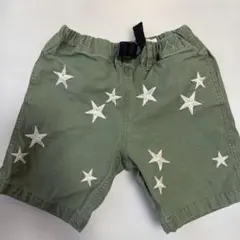 デニムダンガリー　120 スター　カーキ　ハーフパンツ