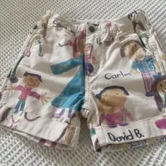 DENIM&DUNGAREE デニム&ダンガリー　ハーフパンツ 落書き 120