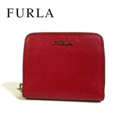 【美品】FURLA レザー 二つ折り財布 財布 コインケース ゴールド金具