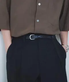 WYM LIDNM OILED LEATHER NARROW BELT