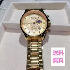 週末セ−ル LIGE ゴールド クロノグラフ 腕時計