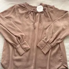 earth music&ecology 2wayブラウス ピンクベージュ F