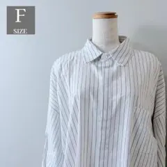 美品✨マキシ丈　長袖ワンピース　シャツワンピ　ナチュラル　きれい見え