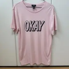 値下げ！美品★FOREVER 21 ピンク OKAY Tシャツ S/P