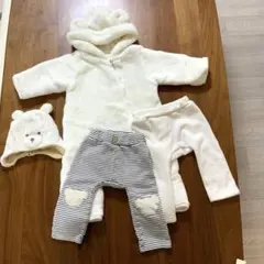 【まとめ売り４点】アウター& 帽子(新品未使用) & パンツ２点のサムネイル